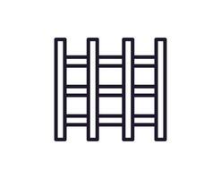 Fence concept. Modern outline high quality illustration for banners, flyers and web sites. Editable stroke in trendy flat style. Line icon of fence vector