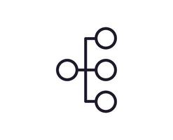 Hierarchy concept. Single premium editable stroke pictogram perfect for logos, mobile apps, online shops and web sites. Vector symbol isolated on white background.