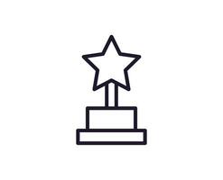 Single line icon of star on isolated white background. High quality editable stroke for mobile apps, web design, websites, online shops etc. vector