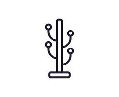 Hanger concept. Modern outline high quality illustration for banners, flyers and web sites. Editable stroke in trendy flat style. Line icon of hanger vector