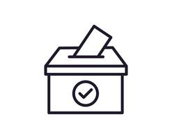 Single line icon of election on isolated white background. High quality editable stroke for mobile apps, web design, websites, online shops etc. vector