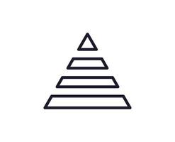 Hierarchy concept. Single premium editable stroke pictogram perfect for logos, mobile apps, online shops and web sites. Vector symbol isolated on white background.