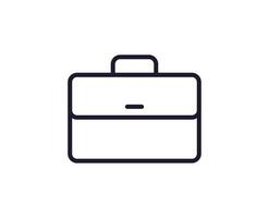 Single line icon of suitcase on isolated white background. High quality editable stroke for mobile apps, web design, websites, online shops etc. vector