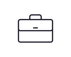 Single line icon of suitcase on isolated white background. High quality editable stroke for mobile apps, web design, websites, online shops etc. vector