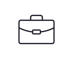 Single line icon of suitcase on isolated white background. High quality editable stroke for mobile apps, web design, websites, online shops etc. vector