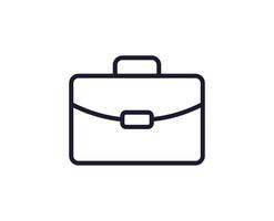 Single line icon of suitcase on isolated white background. High quality editable stroke for mobile apps, web design, websites, online shops etc. vector