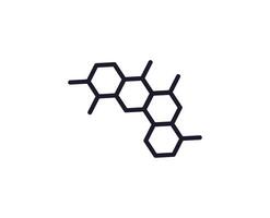 Single line icon of molecule High quality vector illustration for design, web sites, internet shops, online books etc. Editable stroke in trendy flat style isolated on white background