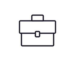 Single line icon of suitcase on isolated white background. High quality editable stroke for mobile apps, web design, websites, online shops etc. vector