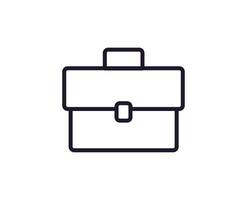 Single line icon of suitcase on isolated white background. High quality editable stroke for mobile apps, web design, websites, online shops etc. vector