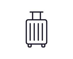 Single line icon of suitcase on isolated white background. High quality editable stroke for mobile apps, web design, websites, online shops etc. vector