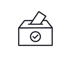 Single line icon of election on isolated white background. High quality editable stroke for mobile apps, web design, websites, online shops etc. vector