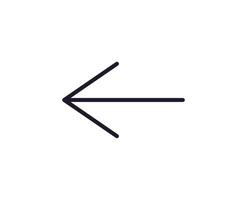 Arrow line icon on white background vector