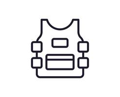 Army line icon on white background vector