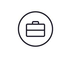 Single line icon of suitcase on isolated white background. High quality editable stroke for mobile apps, web design, websites, online shops etc. vector
