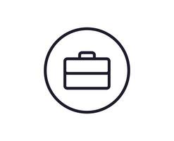 Single line icon of suitcase on isolated white background. High quality editable stroke for mobile apps, web design, websites, online shops etc. vector