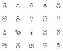 Dress concept. Collection of clothes high quality vector outline signs for web pages, books, online stores, flyers, banners etc. Set of premium illustrations isolated on white background