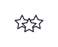 Single line icon of star on isolated white background. High quality editable stroke for mobile apps, web design, websites, online shops etc. vector