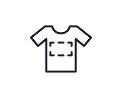 Single line icon of t-shirt. High quality vector illustration for design, web sites, internet shops, online books etc. Editable stroke in trendy flat style isolated on white background