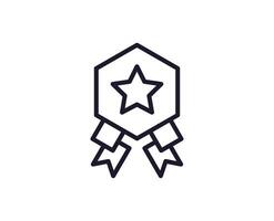 Single line icon of star on isolated white background. High quality editable stroke for mobile apps, web design, websites, online shops etc. vector