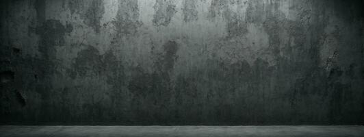 Old wall texture cement dark black gray background abstract grey color design are light with white gradient background.. AI generated photo
