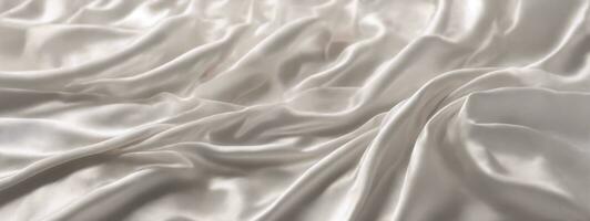 White silk fabric texture luxurious background. AI generated photo