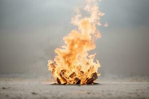 fuego llamas aislado en blanco antecedentes. ai generado foto