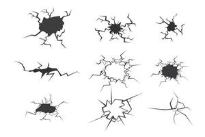 grietas aislado en blanco antecedentes vector