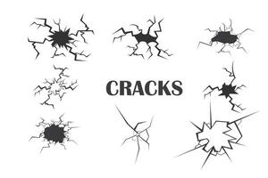 cracks. Isolated on white background vector