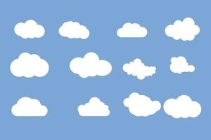 set Cloud.Vector illustration. vector