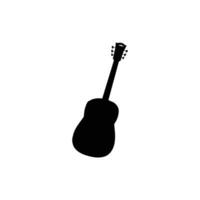 Guitar icon. Simple style music day festival poster background symbol. Music shop brand logo design element. Guitar t-shirt printing. Vector for sticker.