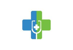 Medical and health care center logo design, Vector design template