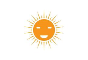 Sun logo, vector design concept