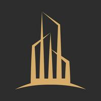 simple luxury real estate logo design vector