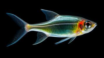 Wildlife photography of Photo of X-ray Tetra Fish. Generative AI