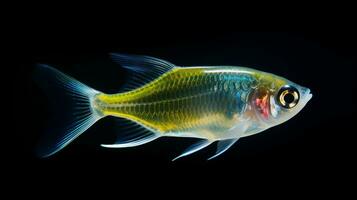 Wildlife photography of Photo of X-ray Tetra Fish. Generative AI