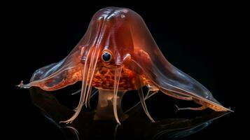 Wildlife photography of Photo of Vampire Squid. Generative AI