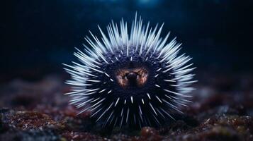 Wildlife photography of Photo of Urchin. Generative AI