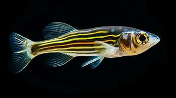 Wildlife photography of Photo of Zebrafish. Generative AI