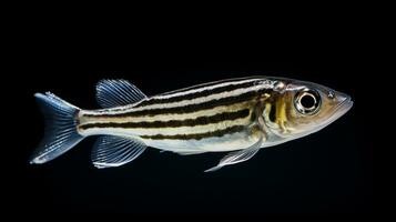 Wildlife photography of Photo of Zebrafish. Generative AI