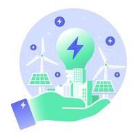 Sustainable energy concept illustration vector
