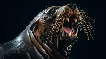 Wildlife photography of Photo of Sea Lion. Generative AI