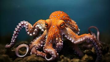 Wildlife photography of Photo of Octopus. Generative AI