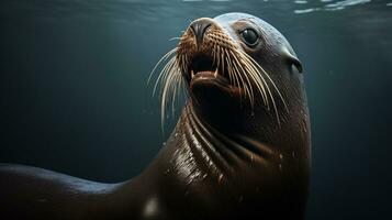 Wildlife photography of Photo of Sea Lion. Generative AI