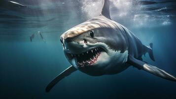 Wildlife photography of Photo of Shark. Generative AI