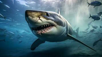 Wildlife photography of Photo of Shark. Generative AI