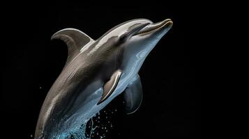 Wildlife photography of Photo of Dolphin. Generative AI