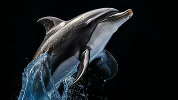 Wildlife photography of Photo of Dolphin. Generative AI