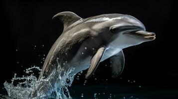 Wildlife photography of Photo of Dolphin. Generative AI