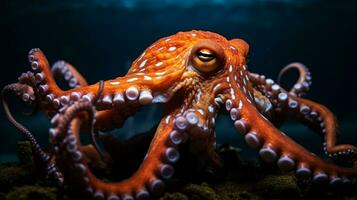 Wildlife photography of Photo of Octopus. Generative AI