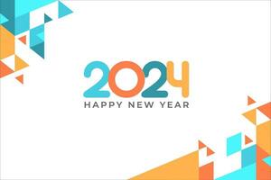 Happy New Year 2024. festive realistic decoration. Celebrate 2024 party on Geometric Background vector